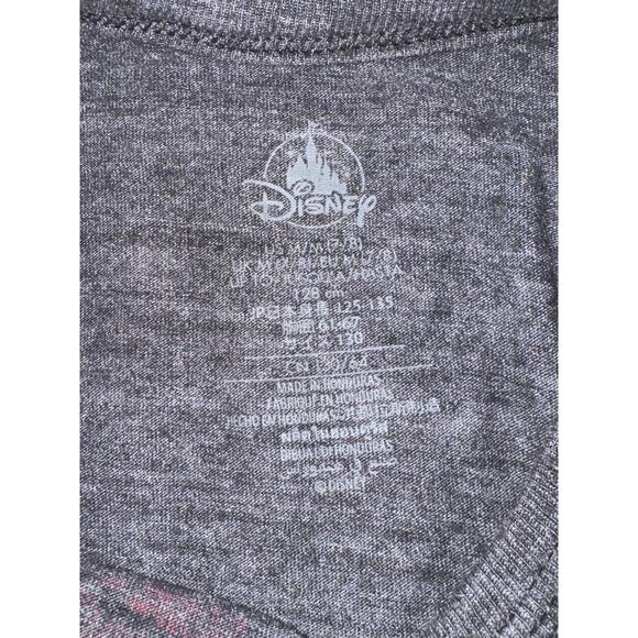 Disney Girls Distressed Gray Shirt Minnie Mouse in Blue Polka Dot Dress, Size M - Picture 3 of 4